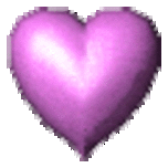 Gif animé coeur violet